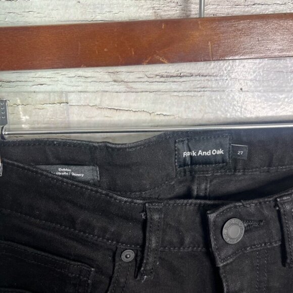 FRANK & OAK Debbie Skinny Jean Sz 27 Washed Black - Picture 4 of 6